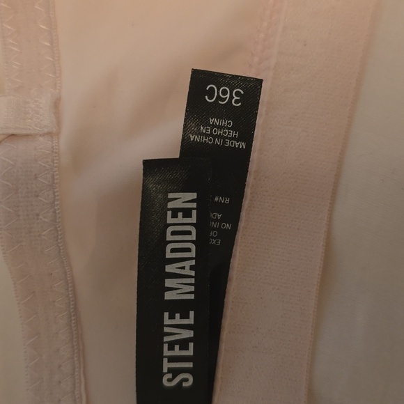 Steve Madden Pink and White T-Shirt / Push Up Bras with Underwire EUC 36C (#6) - Picture 2 of 4